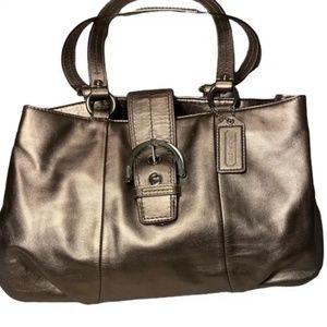 Coach Soho Buckle Shoulder Bag in Bronze Leather